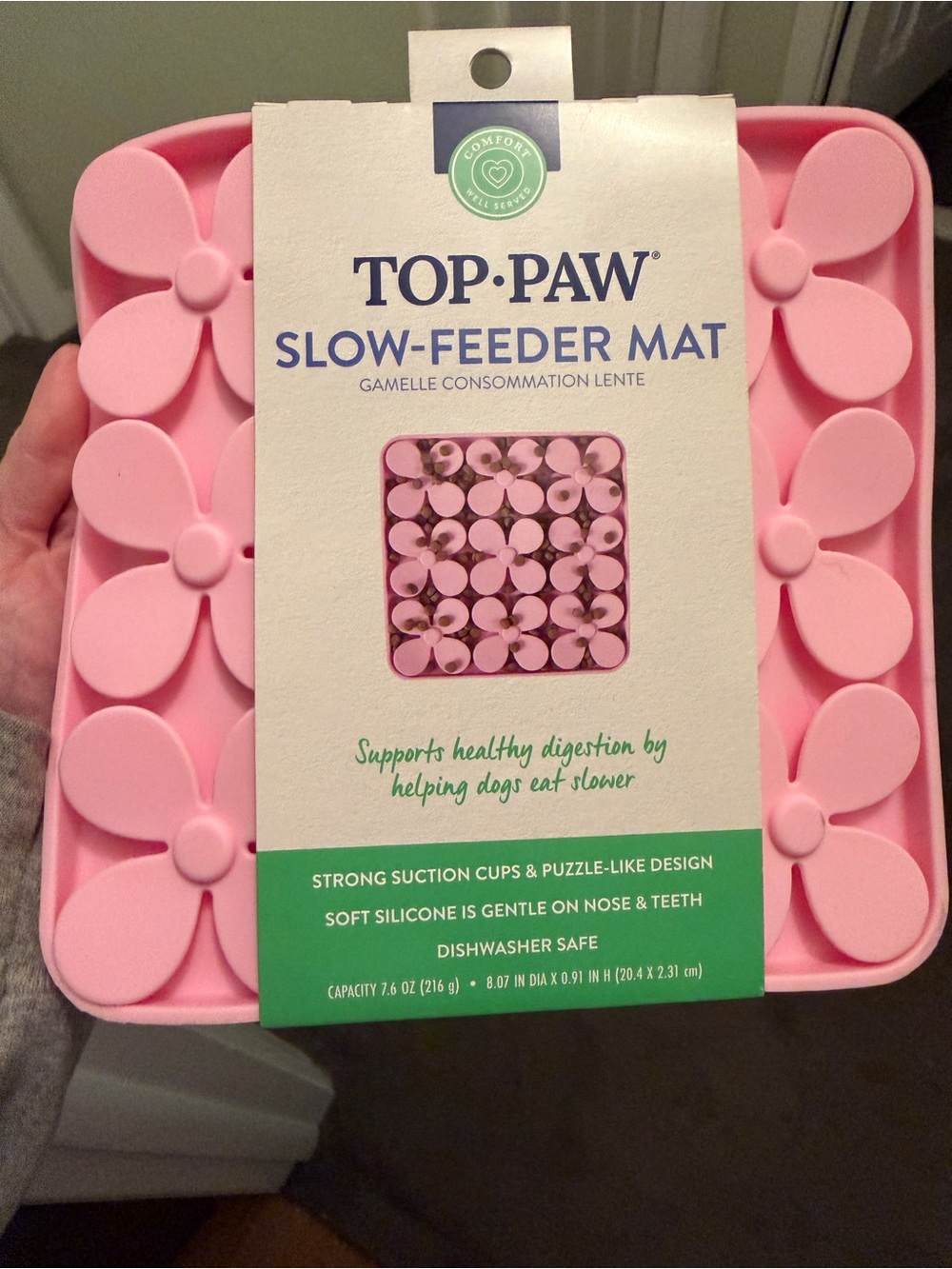 Top Paw- Pink Flower Slow Feeder Mat for Cats/Dogs (NWT)